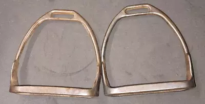 Pair Of Model 1912 CavalryArtilleryOfficers Stirrups Marked U.S.  B M Co. • $35