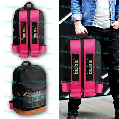 MOMO Pink Racing Harness Adjustable Shoulder Straps JDM Bride Racing Backpack • $35.88