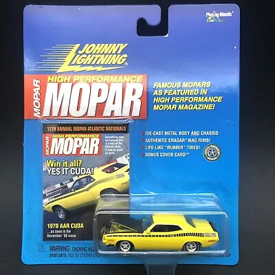 Johnny Lightning Mopar 1970 70 Plymouth AAR Cuda Yellow Diecast Car 1/64 Scale • $14.99