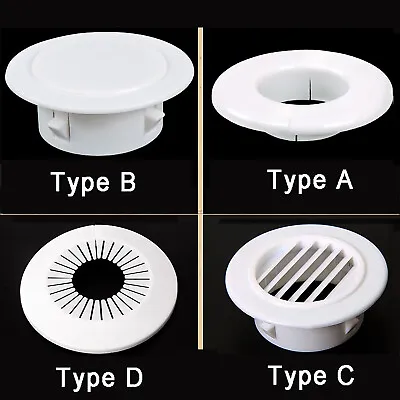 Wall Hole Plastic Cable Hole Cover Round Wire Tidy Grommet Pipe Hole Plug Cover • £2.39