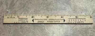 Lufkin 2 Side 6 Inch Wooden Ruler With Temp Corrections For Lufkin Steel Tapes • $4.99