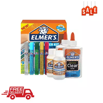 $69.77 • Buy Slime Starter Kit Elmer S Glue Glitter Elmers Kid Pack Magical Liquid Activator-