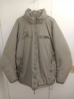 USGI EXTREME COLD WEATHER PARKA Jacket Gen 3 Level 7 Med Long Hooded Zip Up Gray • $125