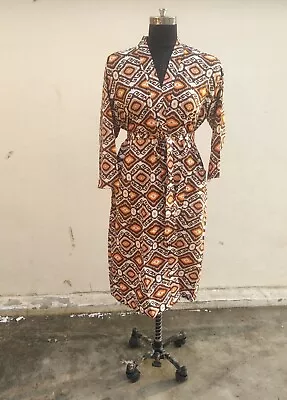 $35.62 • Buy Indian Cotton Brown Checks Printed Long Kimonos Dress Night Gown Kimono Robes AU