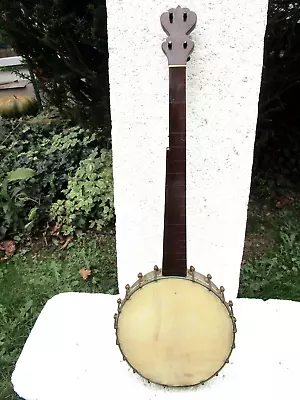 Vintage Minstrel Era Banjo 1870's  Fretless Solid Rosewood Fingerboard • $899