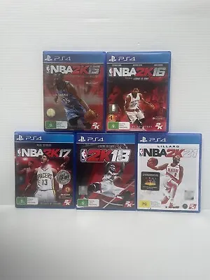 NBA 2K - 5x Game Bundle - 2k15 - 2k16 - 2k17 - 2k18 - 2k21 - PS4 PlayStation VGC • $19.95