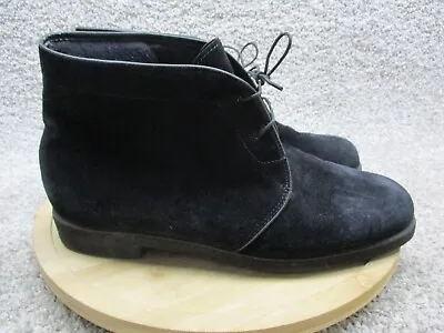 VINTAGE Hush Puppies Mens Chukka Boots Size 10.5 E Black Suede Everyday GUC • $49.99