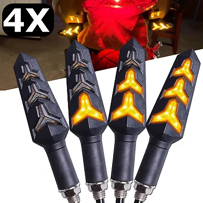 4X Motorcycle LED Turn Signals Blinker Light Indicator For Kawasaki Honda Yamaha • $17.39