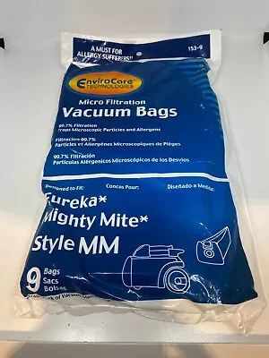 $9.95 • Buy EnviroCare Eureka Mighty Mite Micro Filtration Vacuum Bags 9 Pack Style MM New 