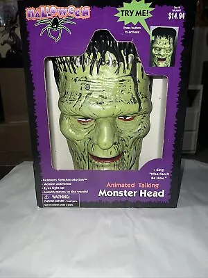 Gemmy Animated Monster Greeter Frankenstein Sings  Who Can It Be Now   • $55