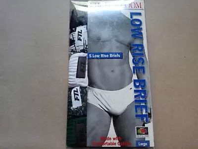 Vintage Fruit Of The Loom Low Rise Briefs Men’s LARGE (36-38) SEALED 5 Pair • $49.99