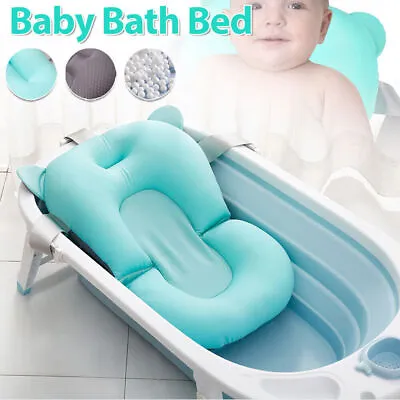 Baby Bath Seat Support Mat Foldable Bath Tub Shower Bathtub Pillow Cushion Pad • £99.99