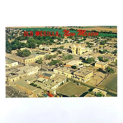 $8 • Buy Postcard New Mexico Old Mesilla NM Aerial View Las Cruces 1970s Chrome Unposted