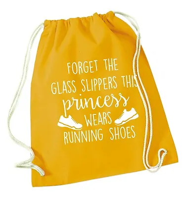 £9.99 • Buy Princess Wears Running Shoes, Drawstring Bag Gym Fitness Workout Feminist 1633