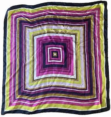 Missoni For Target Limited Silk Square Geometric Scarf Pink Green Black White • $25