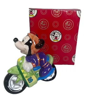 Mickey Mouse Ceramic Figurine On Motorcycle Enesco Mickey & Co  #5 With Box • $19.99