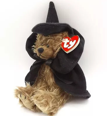 Ty Plush Beanie Baby Esmerelda That Old Black Magic Halloween Witch Bear 8  • $5