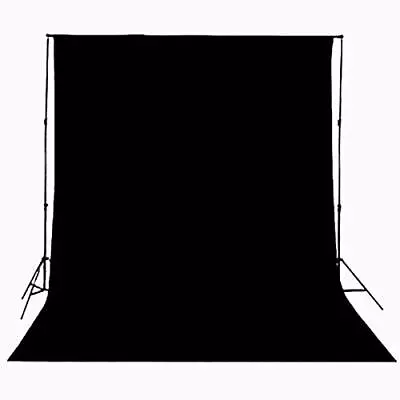 Background Solid Black Backdrop Muslin Portrait Background Screen For Photo B... • $16.94