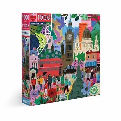 EeBoo 1000 Pc Puzzle – London Life Kids Puzzle Family Puzzle 04394 • $44.99