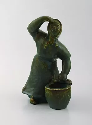 Michael Andersen Pottery Bornholm. Large Figure Of Fisherman's Wife. • $240