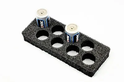 Precut Foam Battery Insert Storage Holder Holds 8 C Cells Fits Pelican 1030 Case • $24.93