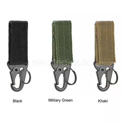 Tactical Molle Belt Carabiner Key Holder Bag Hook Webbing Buckle Strap Clip • $8.45