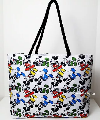 Disney Mickey Mouse Tote Bag Light Travel Beach Bag Purse All Over Print Gift • $14.99