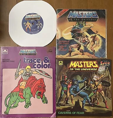 Masters Of The Universe Book Lot Vinyl & Trace/Color He-Man Collectibles Vintage • $27.77