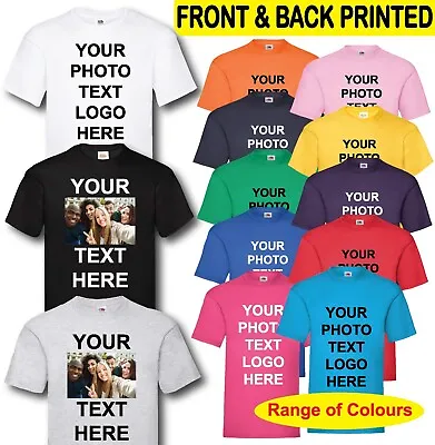 £9.99 • Buy Personalised T-Shirt Custom Printed Your Text Photo Logo Stag Do Hen Party Top