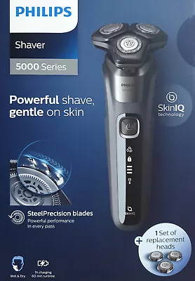 $220 • Buy Philips Shaver 5000 Series SkinIQ Tech + 1 Set Of Replacement Heads