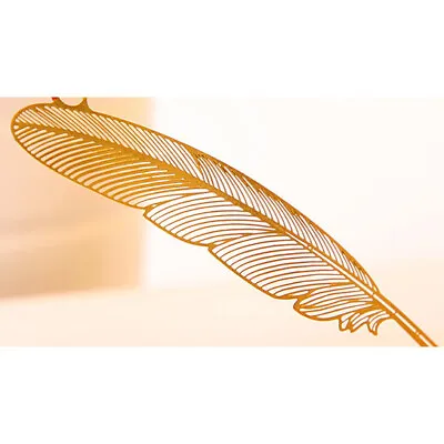 £2.19 • Buy Gold Bird Feather Metal Cute Bookmarks For Books Book Markers Readers Gift