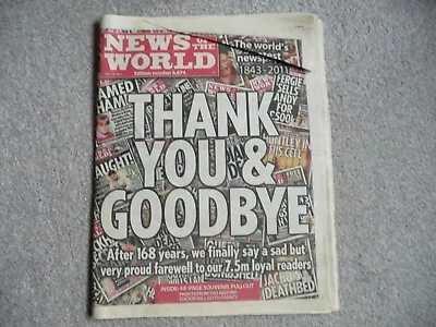 News Of The World - Last Ever Issue • £4