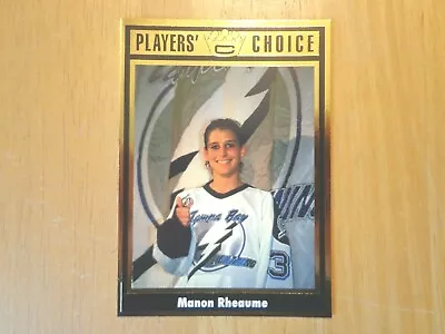 1992 Cartwrights Magazine #2 Manon Rheaume Tampa Bay Lightning GOLD FOIL • $5