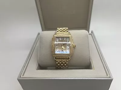 Michele Deco Madison Mid 18K Gold-Plated Diamond Watch MWW06G000038 • $3495