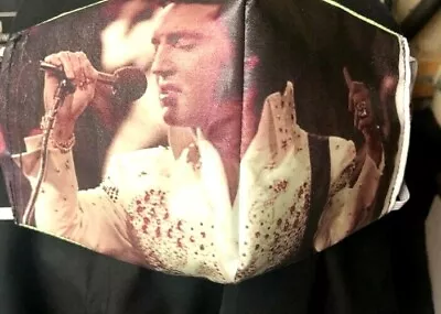 ELVIS ~sings~  REVERSIBLE Cotton Face Mask (handmade) • $6