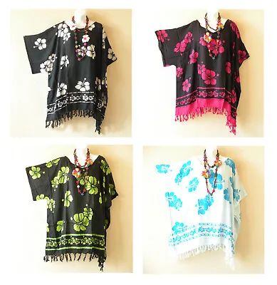 KB45 Floral Tunic Plus Kimono Poncho Maternity Hippy Women Blouse Top Up To 5X • $24.90