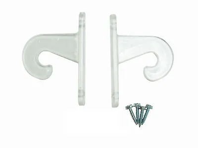 1  Mini Blind CLEAR HOLD DOWN Hooks BRACKETS For Doors (One Pair) • $6.95