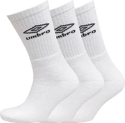 Umbro Socks Unisex Sports Socks Gym Running Socks White 5 PACK Socks • £8.99