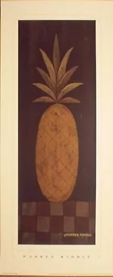 $13.49 • Buy Art Print~CHECKERBOARD PINEAPPLE~Warren Kimble~fruit Folk Primitive 8x19
