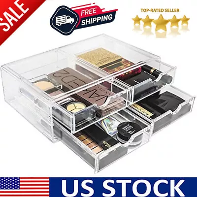 4-Drawers Acrylic Drawers Modern Counter Vanity Organizer For Makeup • $28.97