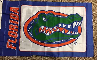 Florida Gators Logo Orange Premium Collegiate Flag 3 X 5 Feet Gromets Great Gift • $15.99