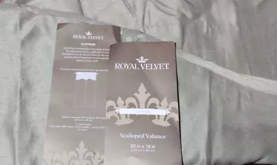 Silver Sage JCP Royal Velvet Scalloped Valance Supreme 85 X18  NEW! • $19.99