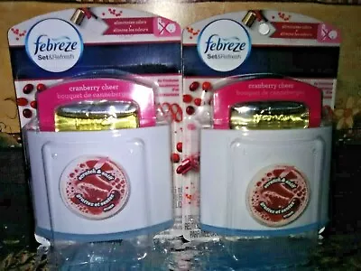 $19.75 • Buy 2 Febreze Set & Refresh CRANBERRY CHEER Refills Fit Small Spaces