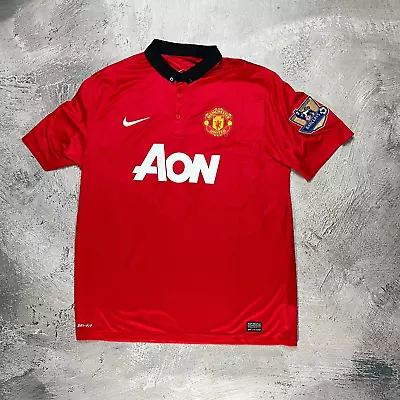 Manchester United 2013 2014 Van Persie Jersey Shirt Home XL Nike Premier Patch • $119