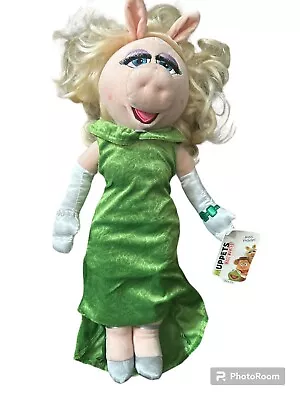 Miss Piggy 20  Green Gown Dress Plush Disney Store Muppets Most Wanted W TAG B5 • $19.99