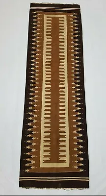 $1829.61 • Buy Antique Navajo Handwoven Zapotec Weaving 1950 Wool Rug Blanket Runner 8.1x2.5ft