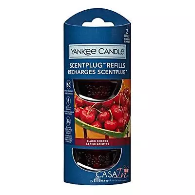 Yankee Candle ScentPlugBlack Cherry Plug In Air Freshener Oil 2 Count • £7.99