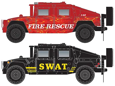Micro-Trains MTL N-Scale Fire/Police SWAT Humvee Emergency Vehicle 2-pack • $30.99