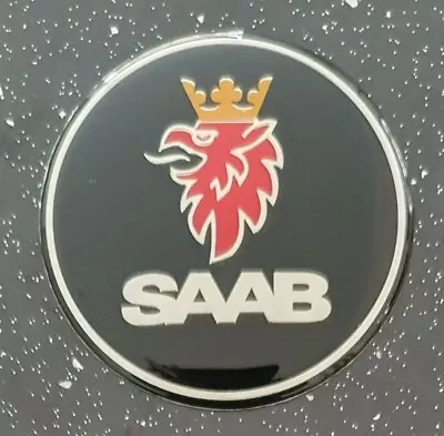 Saab Black 93 9-3 Bonnet Front Badge Emblem 5289905 - New - Free Postage • £7.45