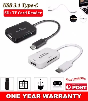 Type-C Card Reader SD MicroSD TF OTG Combo For Samsung Galaxy Note20 Ultra 5G AU • $14.09